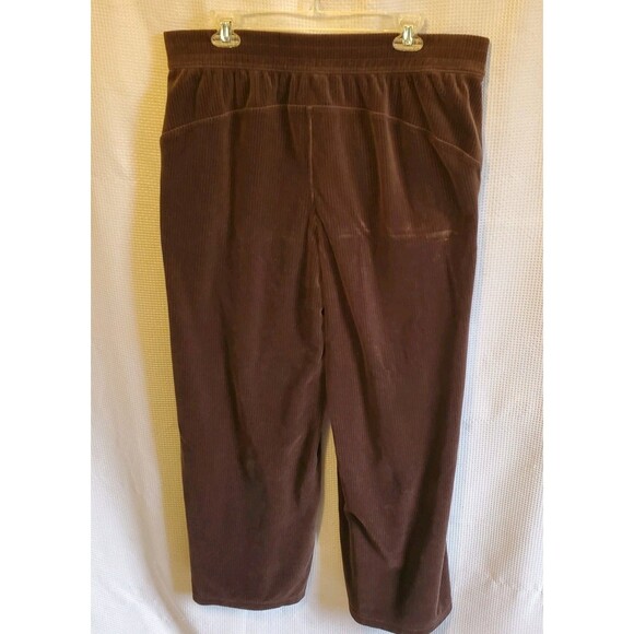 Lululemon Scuba Super Wide Leg Pants Velvet Womens 14 XL Brown Stretch Comfort - Picture 2 of 8